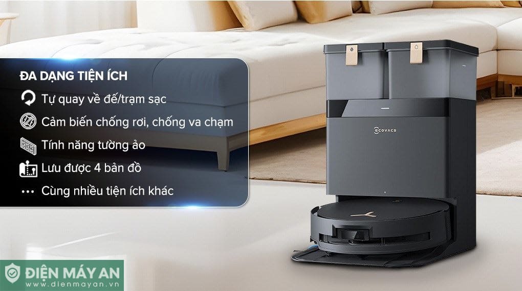 Robot hút bụi lau nhà Ecovacs X8 Pro Omni